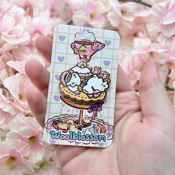 Sleepy Teapot Dragon Enamel Pin