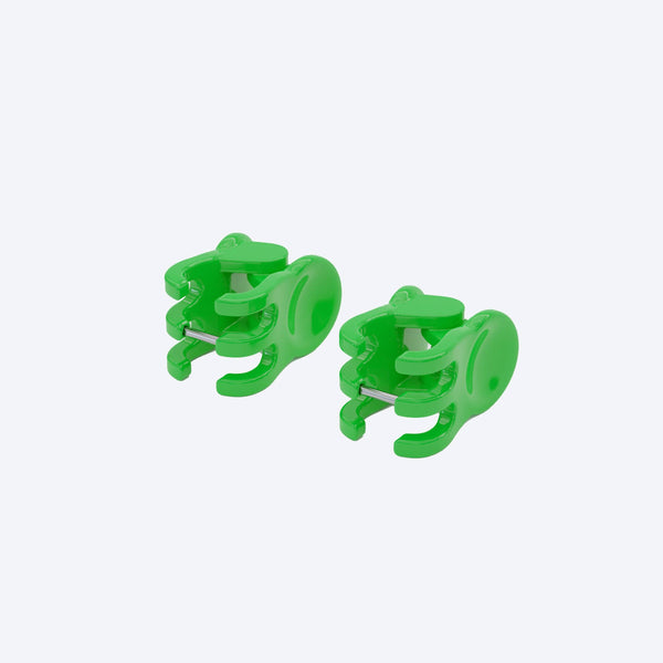 Lime Mini Claw Clip Hoop Earrings