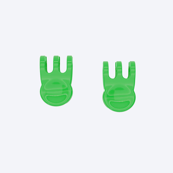 Lime Mini Claw Clip Hoop Earrings