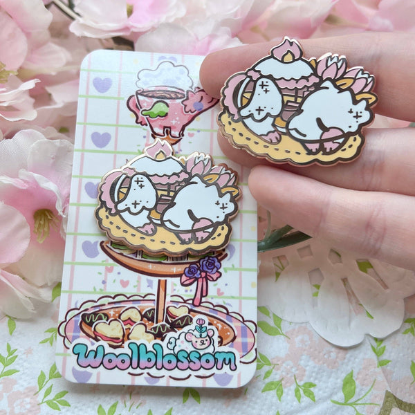Sleepy Teapot Dragon Enamel Pin