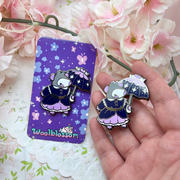 Goth Lolita Opossum Enamel Pin