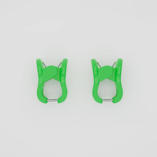 Lime Mini Claw Clip Hoop Earrings