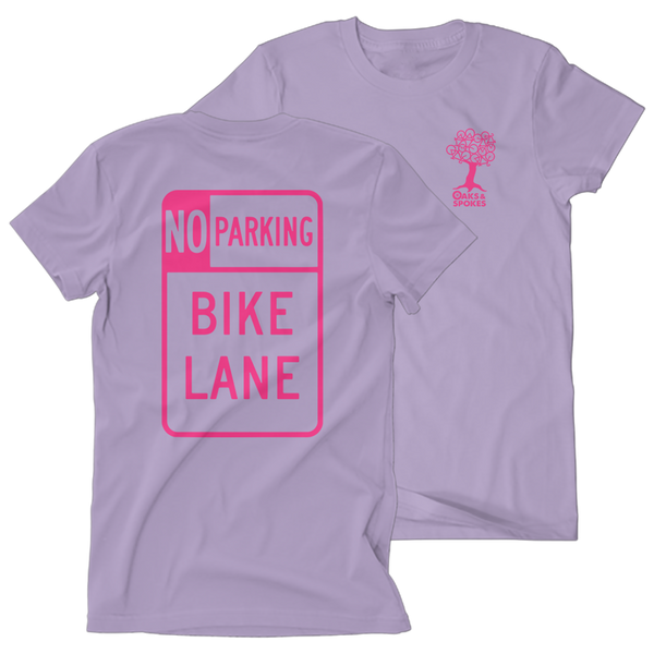 No Parking Bike Lane Tee (Hot Pink/Light Violet)