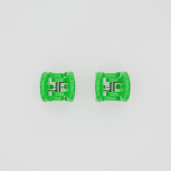 Lime Mini Claw Clip Hoop Earrings