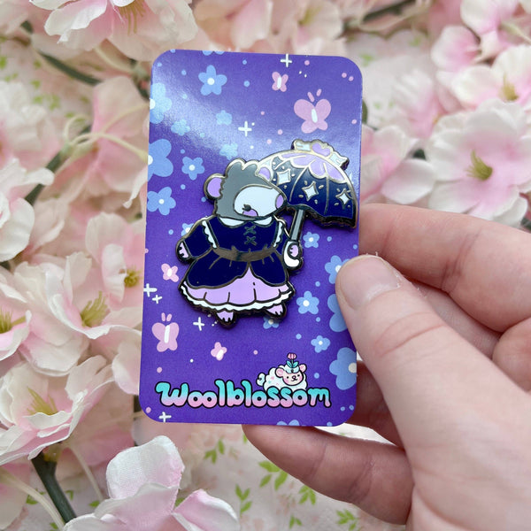 Goth Lolita Opossum Enamel Pin