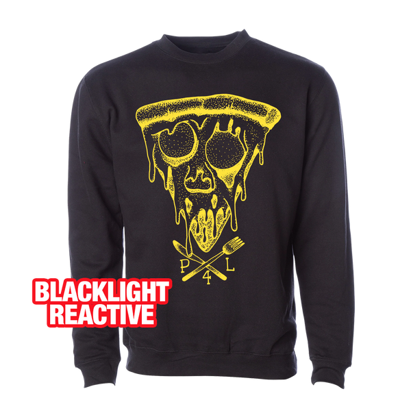 Pizza-4-Life Crewneck (UV Neon Yellow)