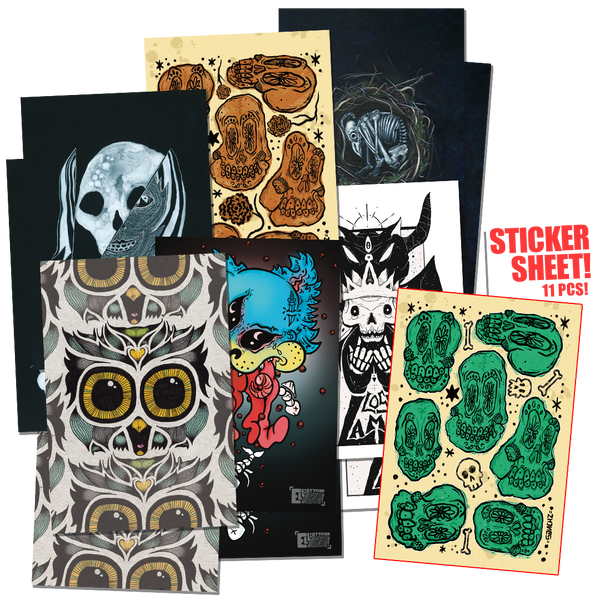 Spooky Set Art Postcards