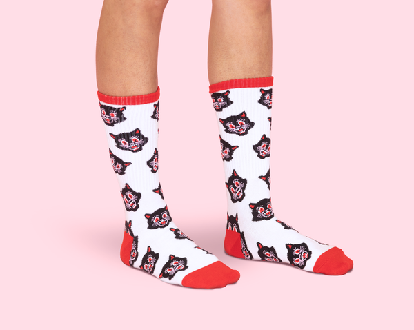 Hellcats Cat Mascot Socks