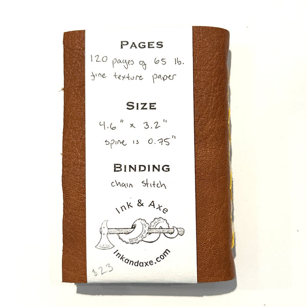 Brown Cover, Chain Stitch Bound Journal /Sketchbook (Leather?)