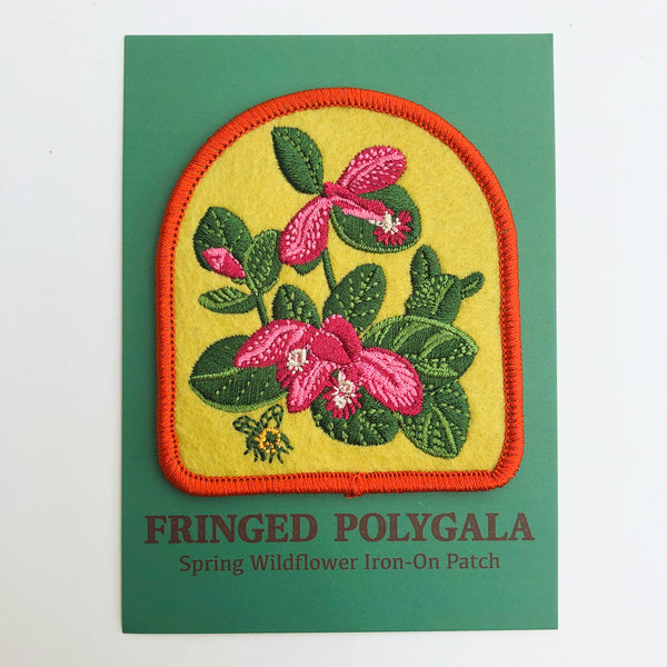 Fringed Polygala Iron-On Patch