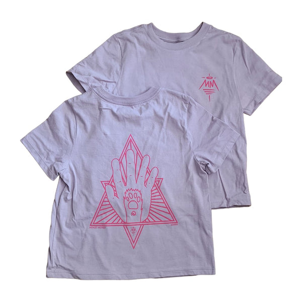 Hand & Paw Crop Tee - Dark Violet