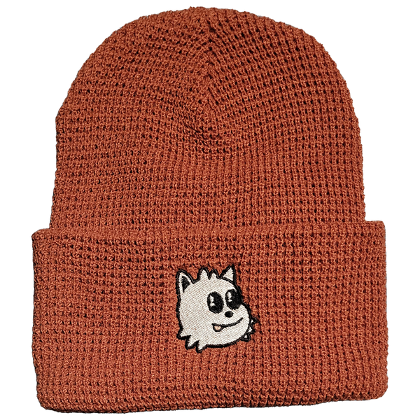 Blep Waffle Beanie (Rust)