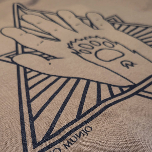 Hand & Paw Crop Tee - Vintage Brown