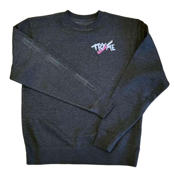 Try Me Charcoal Crewneck Sweater