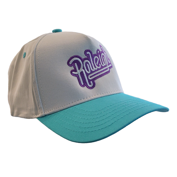 Raleigh Embroidered Cap - Teal/Purple