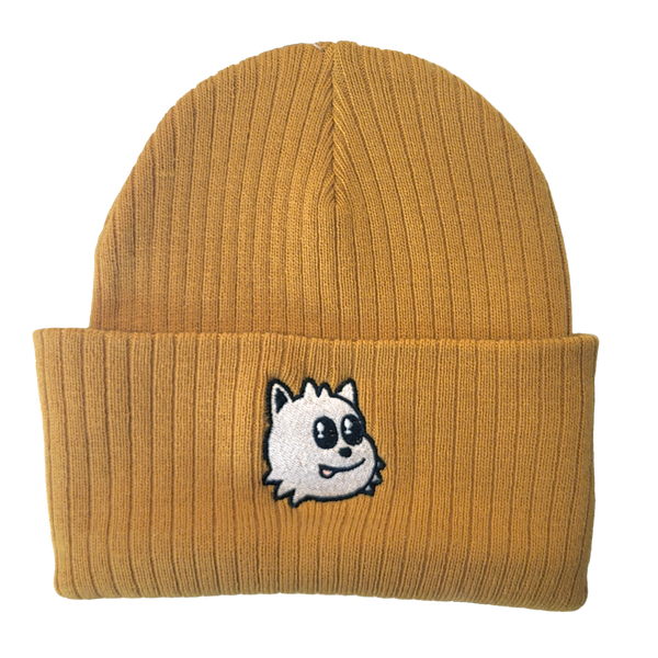 Blep Ribbed Cuff Beanie (Gold)