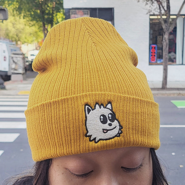 Blep Ribbed Cuff Beanie (Gold)