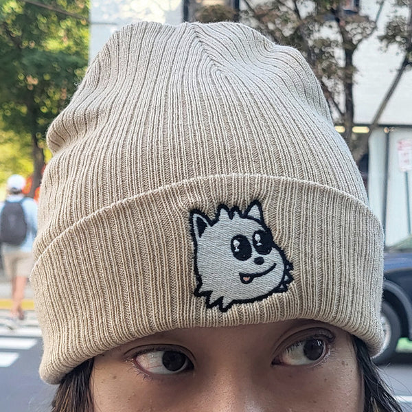 Blep Ribbed Cuff Beanie (Birch)