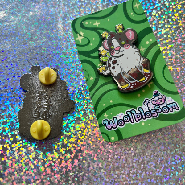 Daffodil Alien Boba Cow Enamel Pin