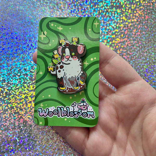 Daffodil Alien Boba Cow Enamel Pin