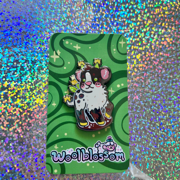 Daffodil Alien Boba Cow Enamel Pin