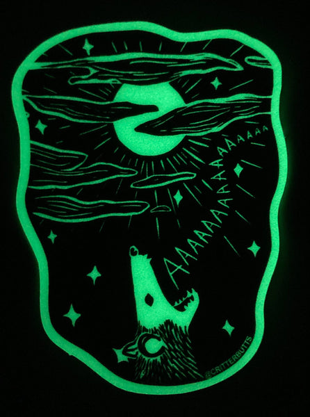 Screaming Possum Glow Sticker