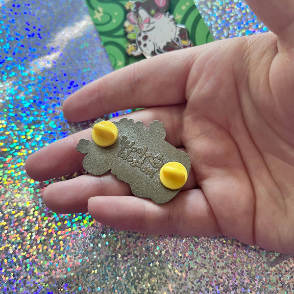 Daffodil Alien Boba Cow Enamel Pin