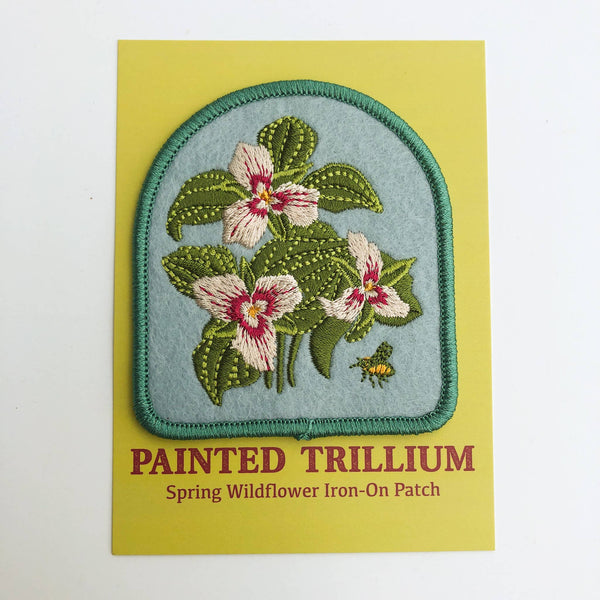 Painted Trillium Iron-On Patch