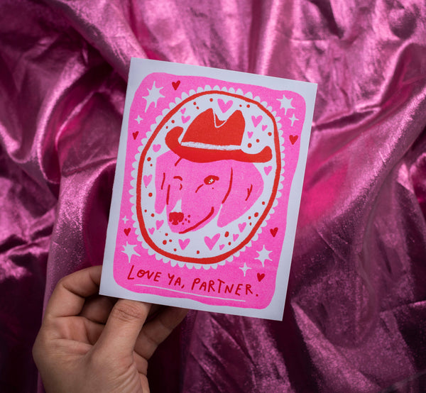 Love Ya, Partner Riso Greeting Card