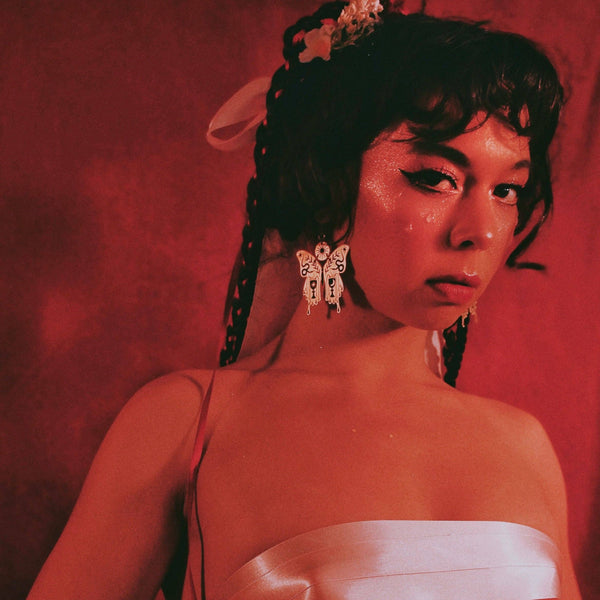 Mariposa Earrings: Brass Butterfly