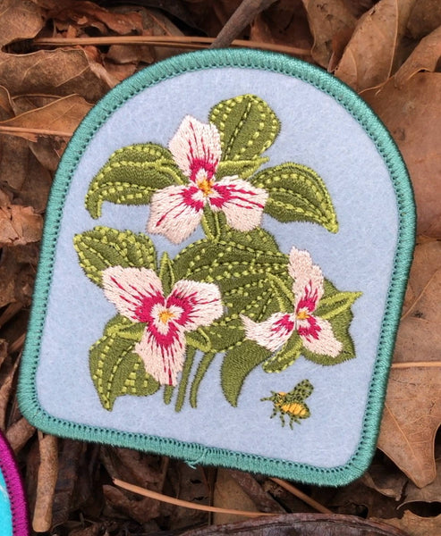 Painted Trillium Iron-On Patch
