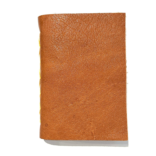 Brown Cover, Chain Stitch Bound Journal /Sketchbook (Leather?)