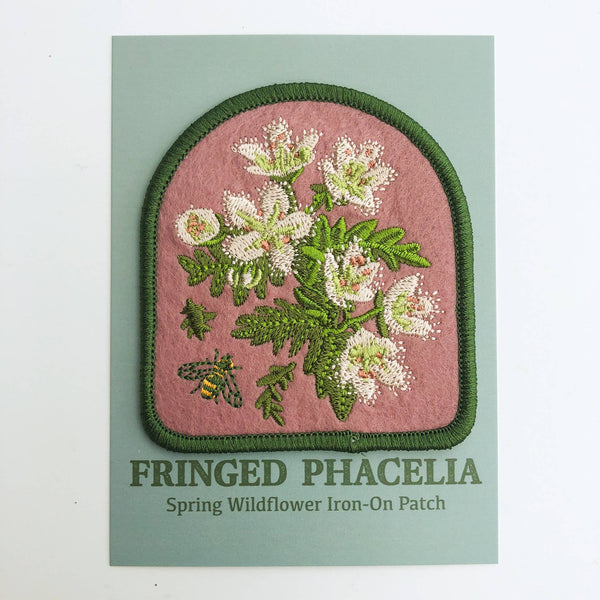 Fringed Phacelia Iron-On Patch