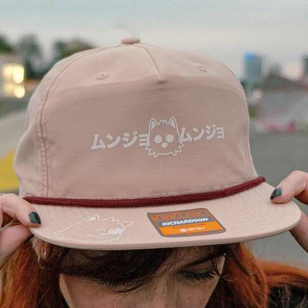 Katakana Logo Snapback Hat (cherry blossom)