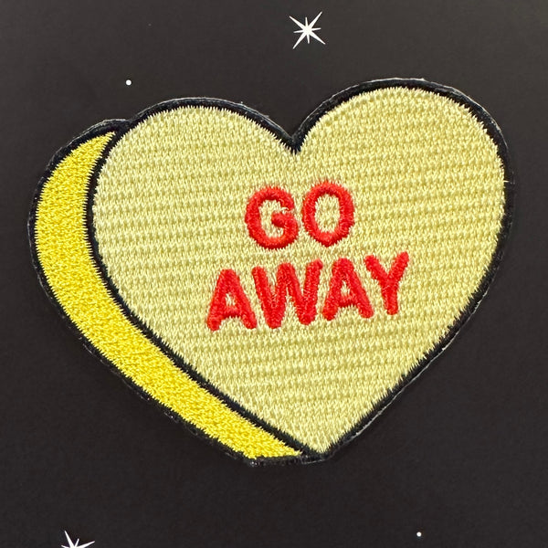 Go Away Candy Heart Patch