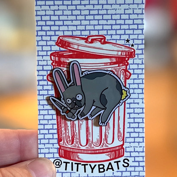 Knife Rabbit Enamel Pin