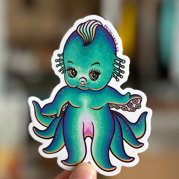 Kewpie Octopus Baby Sticker