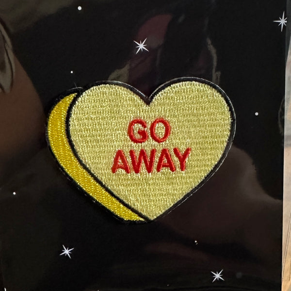 Go Away Candy Heart Patch