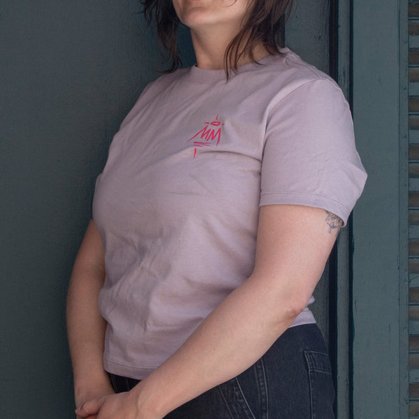 Hand & Paw Crop Tee - Dark Violet