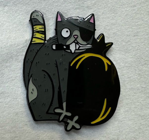 Trash Cat Enamel Pin