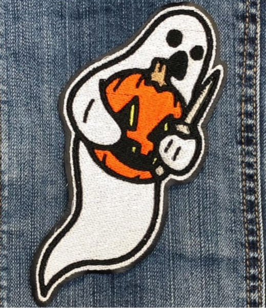 Halloween Stab Ghost Sew-On Patch