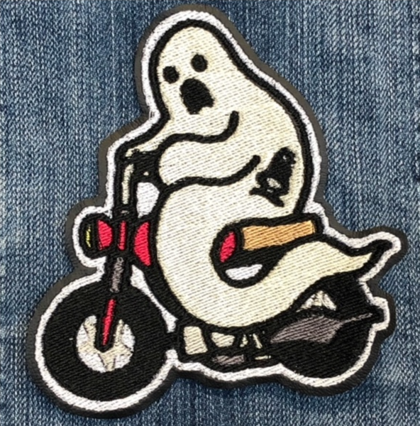 Stab Ghost on Moped Sew-On Patch