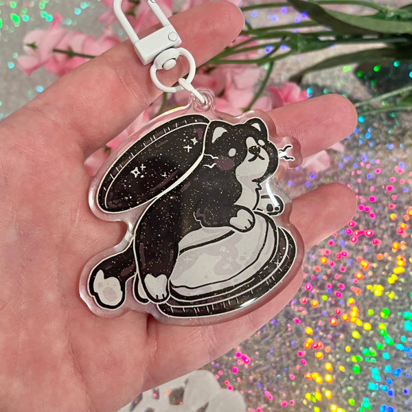 Cookies n Cream Cat Keychain Charm
