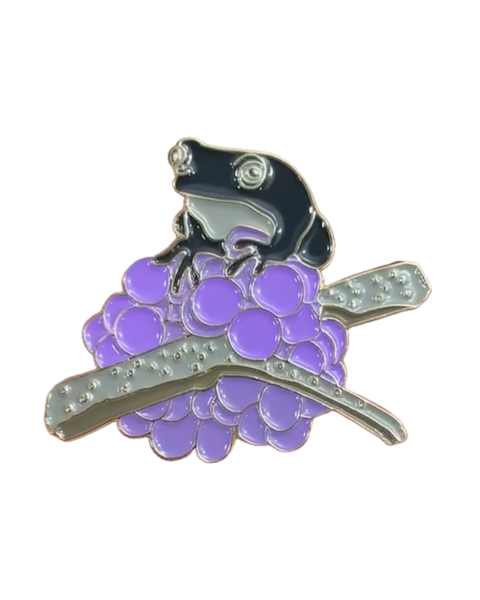 Beauty Berry & Tree Frog Enamel Pin - North Carolina native