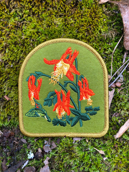 Eastern Columbine Iron-On Patch