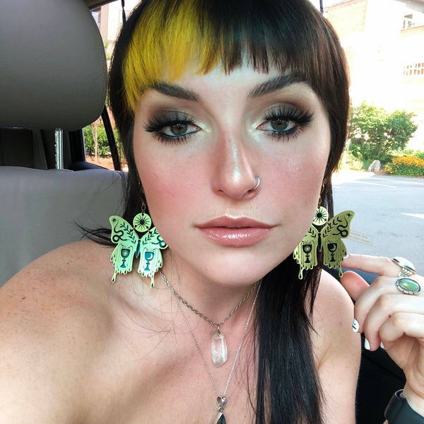 Mariposa Earrings: Brass Butterfly