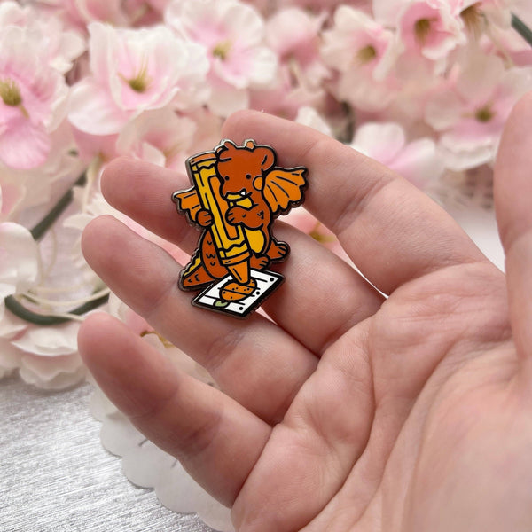 Crayon Artist Dragon Enamel Pin