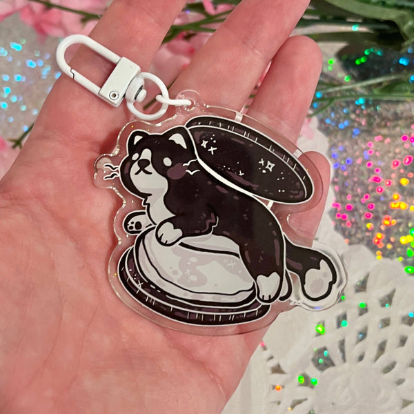 Cookies n Cream Cat Keychain Charm