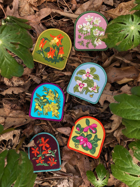 Painted Trillium Iron-On Patch