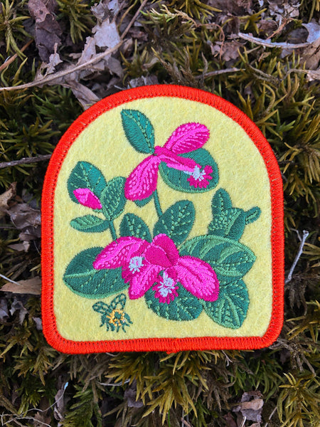 Fringed Polygala Iron-On Patch